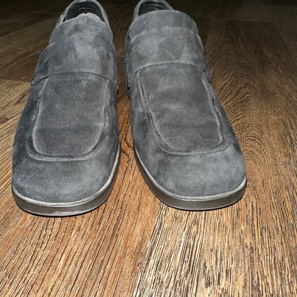 Rare Vtg 90s ECCO Black Suede Chunky Loafer Euro 39 8/8.5 - Picture 6 of 8